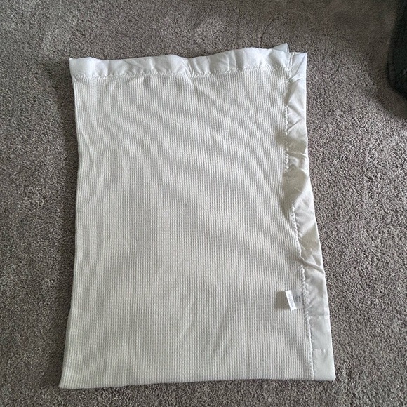 Vintage baby Morgan/bright future blanket 100%acrylic waffle weave NWOT white - Picture 1 of 4